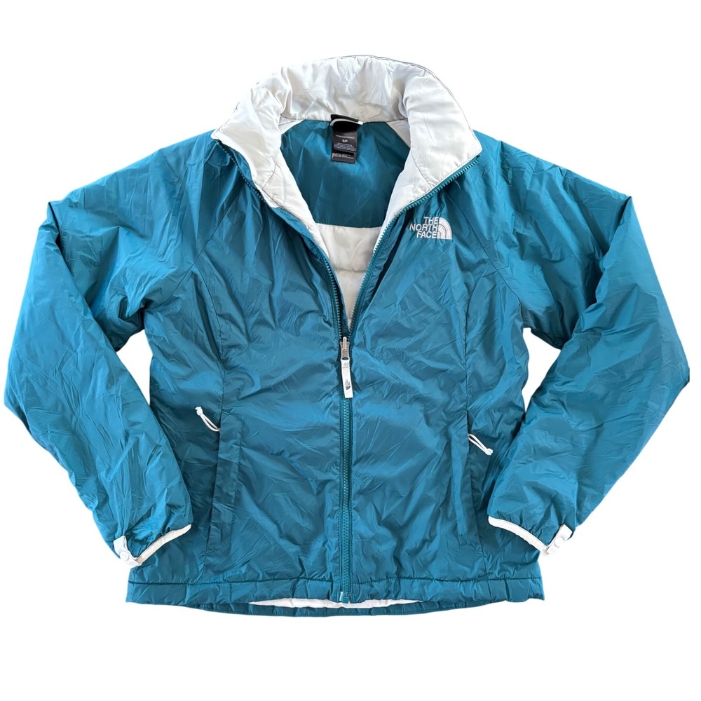 North‎ Face Medium Weight Insulated Teal Blue Jacket Women's Size Small